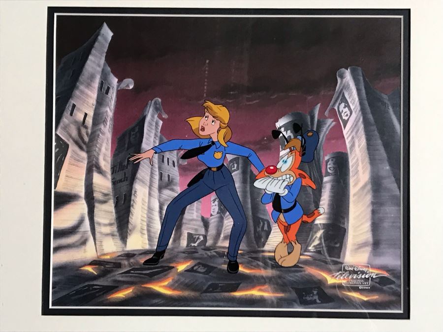 Original Production Cell From Walt Disney's Bonkers Walt Disney Television Episode 'What You Read Is What You Get' Framed Edition Size 5,000 With Certificate Of Authenticity 11.5 X 10 [Photo 3]
