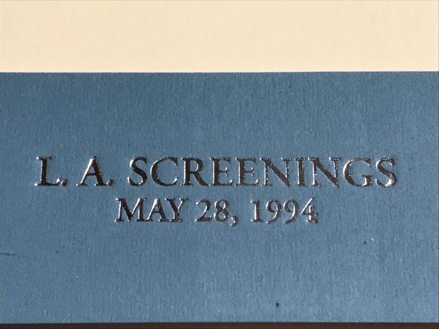 Limited Edition Sericel 1994 Warner Bros. L.A. Screenings May 28, 1994 Framed 12 X 9.5 [Photo 8]