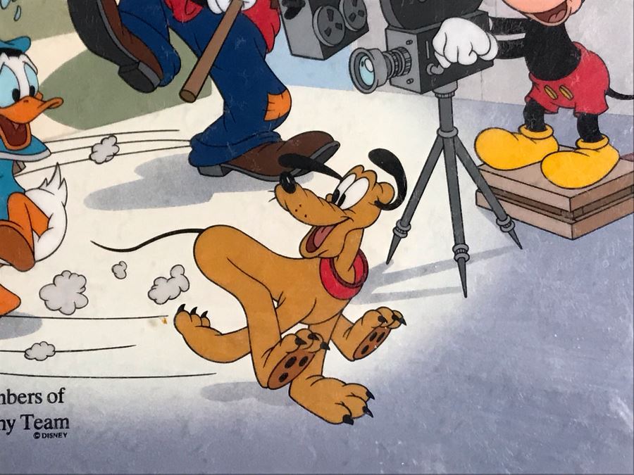Walt Disney CalArts Serigraph Cel Featuring Mickey Mouse, Minnie Mouse, Donald Duck, Goofy And Pluto Create Exclusively For Members Of The Walt Disney Company Team Framed 12 X 9.5 [Photo 9]