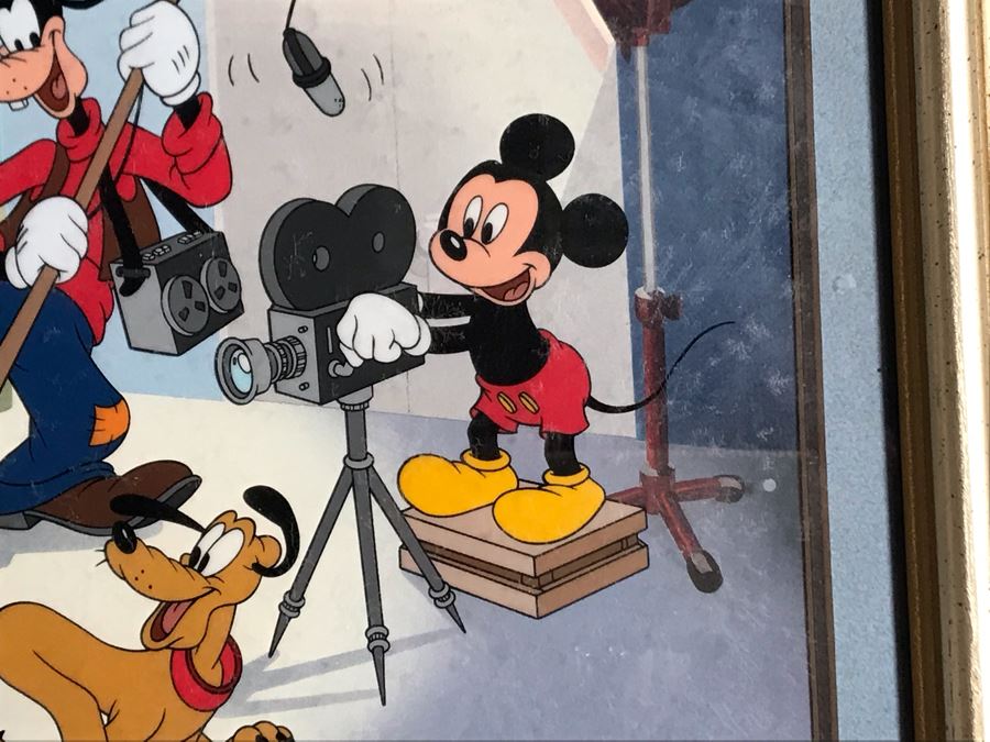 Walt Disney CalArts Serigraph Cel Featuring Mickey Mouse, Minnie Mouse, Donald Duck, Goofy And Pluto Create Exclusively For Members Of The Walt Disney Company Team Framed 12 X 9.5 [Photo 4]