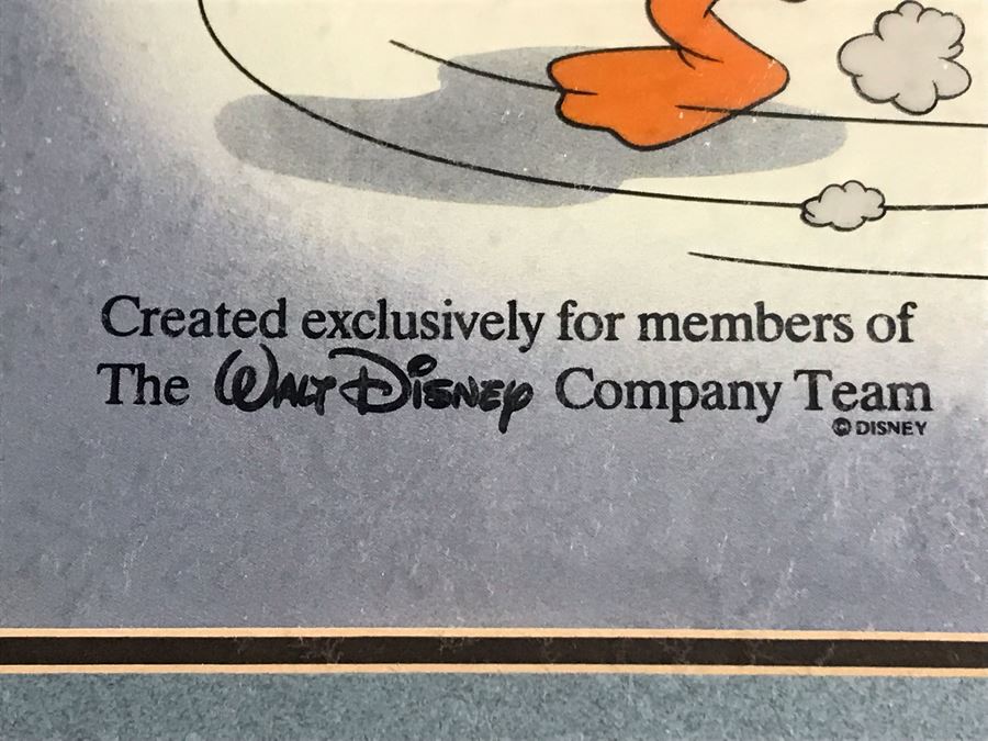 Walt Disney CalArts Serigraph Cel Featuring Mickey Mouse, Minnie Mouse, Donald Duck, Goofy And Pluto Create Exclusively For Members Of The Walt Disney Company Team Framed 12 X 9.5 [Photo 10]