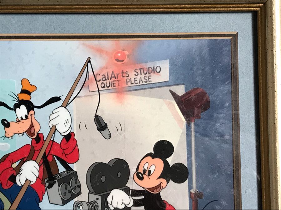 Walt Disney CalArts Serigraph Cel Featuring Mickey Mouse, Minnie Mouse, Donald Duck, Goofy And Pluto Create Exclusively For Members Of The Walt Disney Company Team Framed 12 X 9.5 [Photo 5]