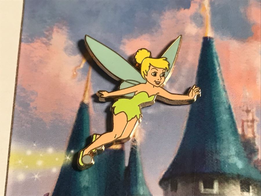 Framed Walt Disney Print Of Cinderella's Castle Featuring Pins Of Goofy, Cinderella, Mickey Mouse And Tinkerbell 10 X 8 [Photo 6]