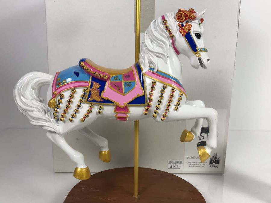 Limited Edition Figurine Jingles Carousel Horse 1955 Exclusive Release For 2015 D23 Convention - Limite To 60 Pieces From Artist Alex Maher The Art Of Disney Theme Parks 10W X 14H With Box [Photo 3]