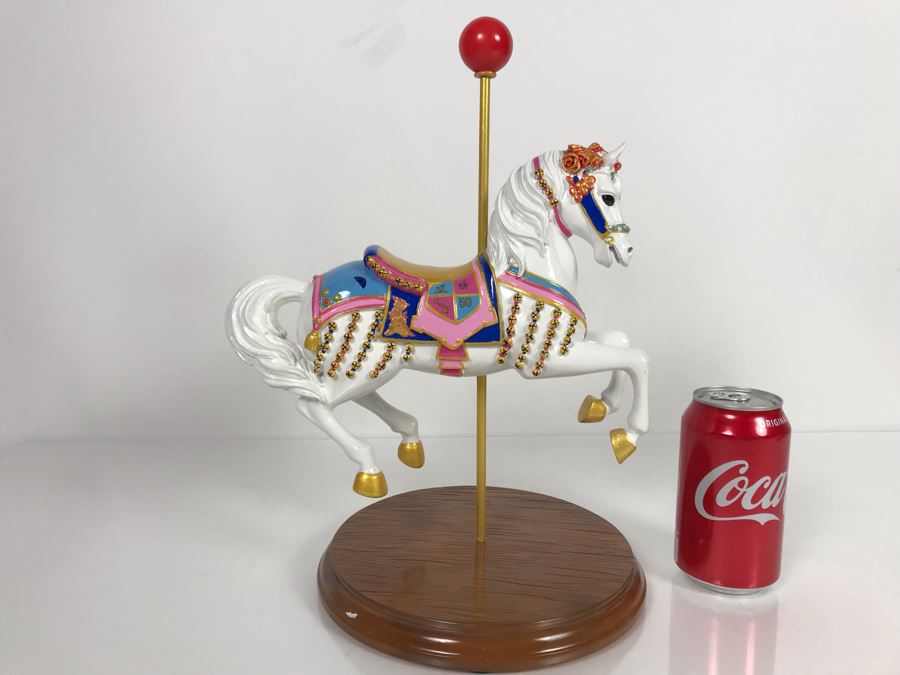 Limited Edition Figurine Jingles Carousel Horse 1955 Exclusive Release For 2015 D23 Convention - Limite To 60 Pieces From Artist Alex Maher The Art Of Disney Theme Parks 10W X 14H With Box [Photo 5]