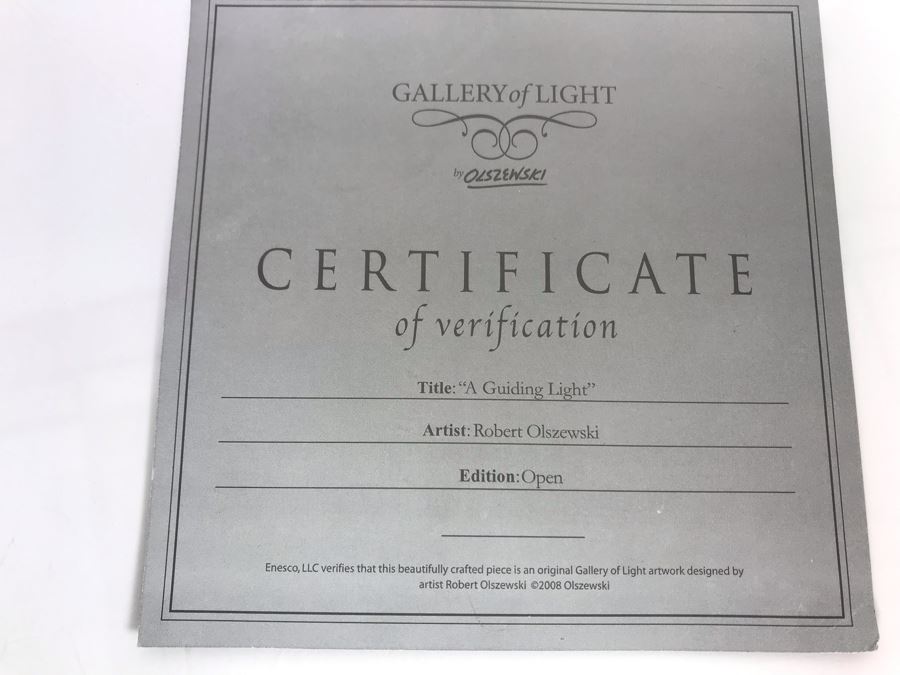 Robert Olszewski Gallery Of Light 'A Guiding Light' Nativity Scene With Box And Certificate Of Authenticity [Photo 9]