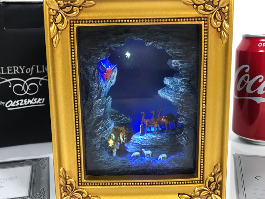 Robert Olszewski Gallery Of Light 'A Guiding Light' Nativity Scene With Box And Certificate Of Authenticity [Photo 3]