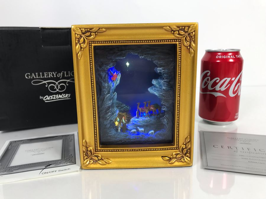 Robert Olszewski Gallery Of Light 'A Guiding Light' Nativity Scene With Box And Certificate Of Authenticity [Photo 2]