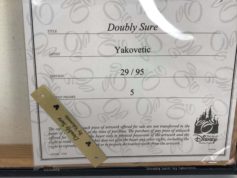 Hand Signed Limited Edition Print On Canvas By Joseph Yakovetic Titled 'Doubly Sure' Featuring The Wicked Queen From Snow White Edition Size Of 95 - 12 X 16.5 [Photo 16]