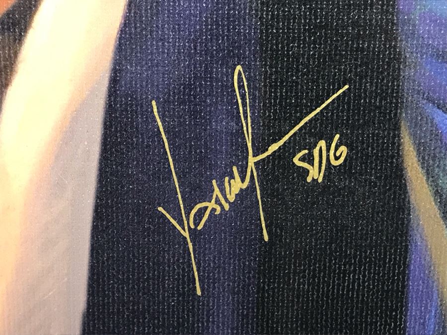 Hand Signed Limited Edition Print On Canvas By Joseph Yakovetic Titled 'Doubly Sure' Featuring The Wicked Queen From Snow White Edition Size Of 95 - 12 X 16.5 [Photo 10]