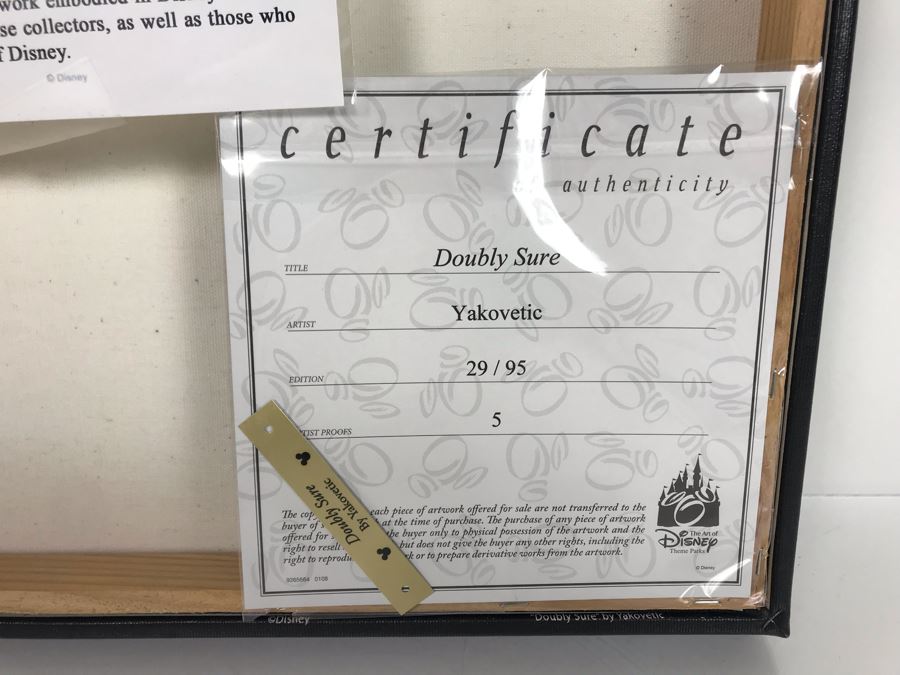 Hand Signed Limited Edition Print On Canvas By Joseph Yakovetic Titled 'Doubly Sure' Featuring The Wicked Queen From Snow White Edition Size Of 95 - 12 X 16.5 [Photo 15]