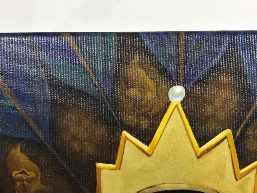 Hand Signed Limited Edition Print On Canvas By Joseph Yakovetic Titled 'Doubly Sure' Featuring The Wicked Queen From Snow White Edition Size Of 95 - 12 X 16.5 [Photo 5]