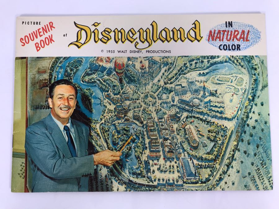 Vintage 1955 Disneyland Picture Souvenir Book In Natural Color Walt Diseny Productions