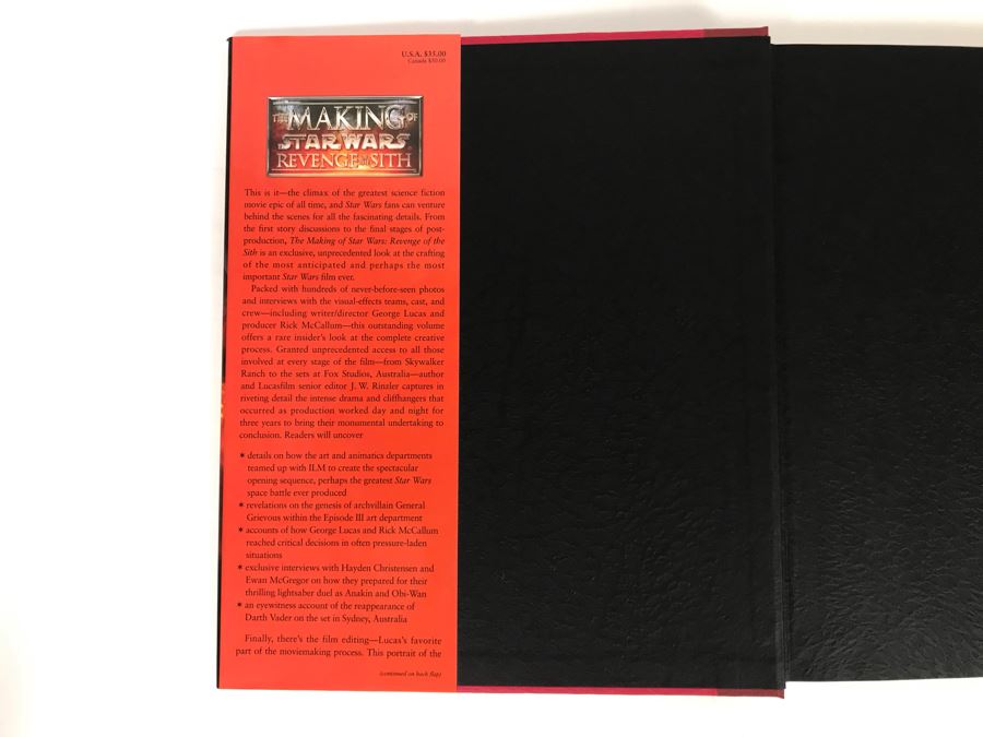 The Making Of Star Wars Revenge Of The Sith First Edition Book [Photo 2]