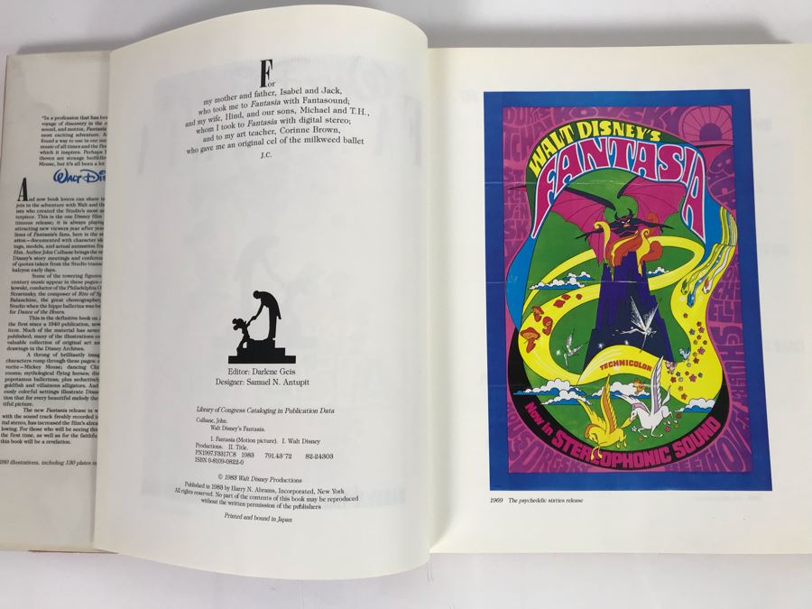 Walt Disney's Fantasia First Edition Book By John Culhane 1983 Walt Disney Productions [Photo 4]