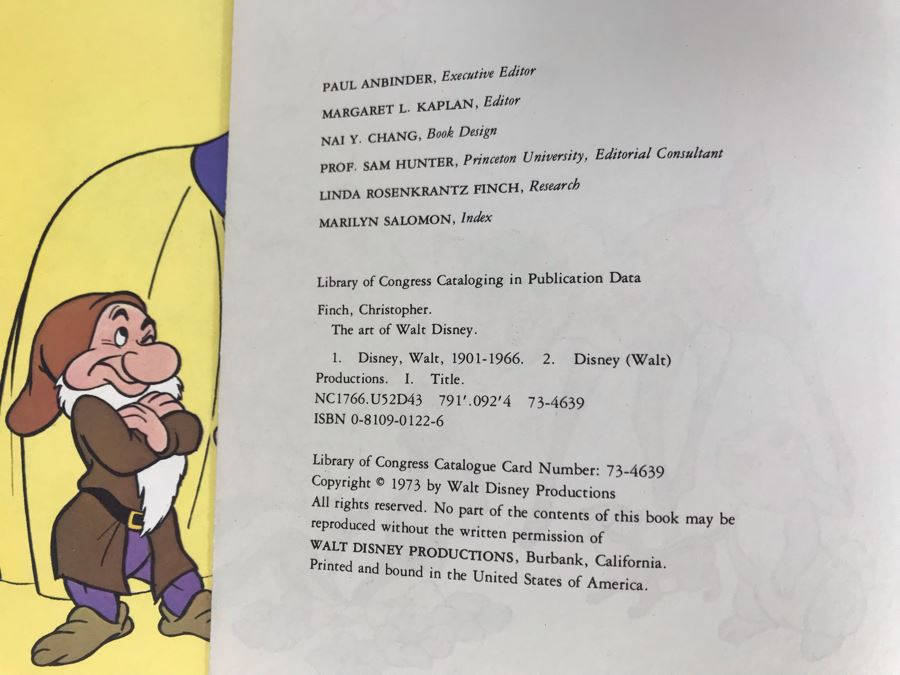 The Art Of Walt Disney From Mickey Mouse To The Magic Kingdoms 1901-1966 First Edition First Printing Book 1973 By Christopher Finch Abrams [Photo 5]