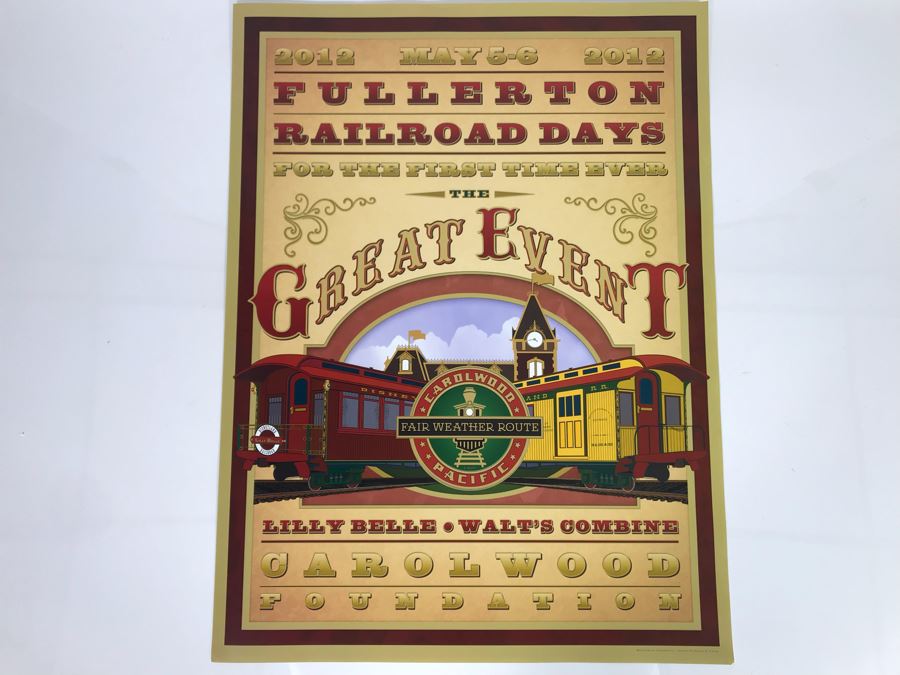 Fullerton Railroad Days The Great Event Lilly Belle Walt's Combine Carolwood Foundation May 5-6 2012 Walt Disney Poster 18 X 24 [Photo 2]