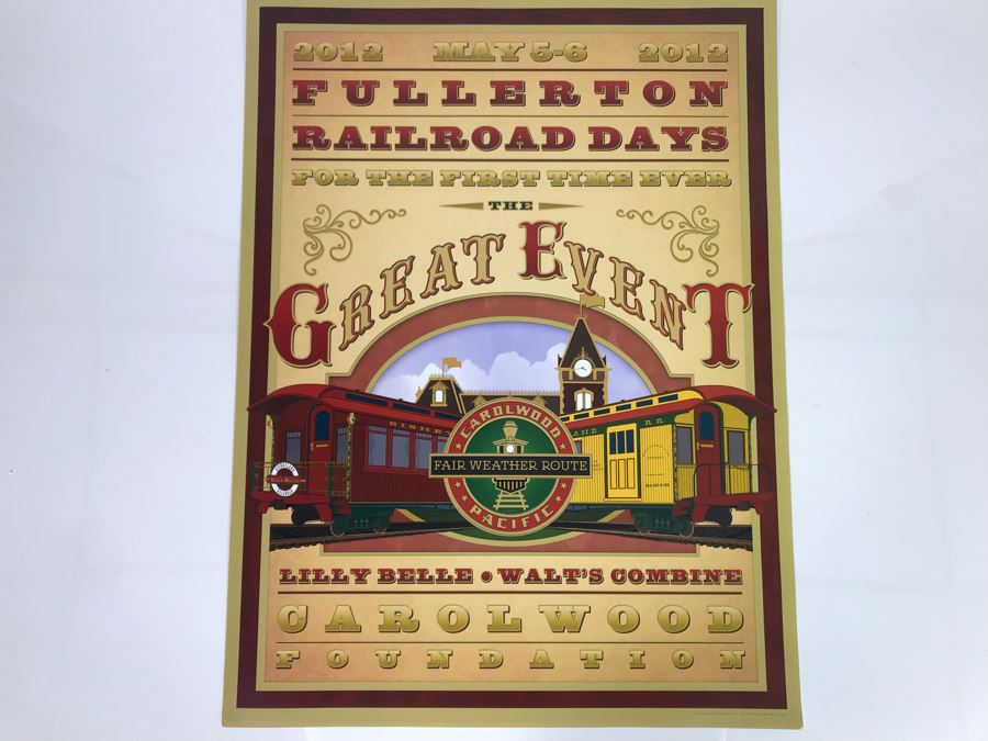Fullerton Railroad Days The Great Event Lilly Belle Walt's Combine Carolwood Foundation May 5-6 2012 Walt Disney Poster 18 X 24 [Photo 1]