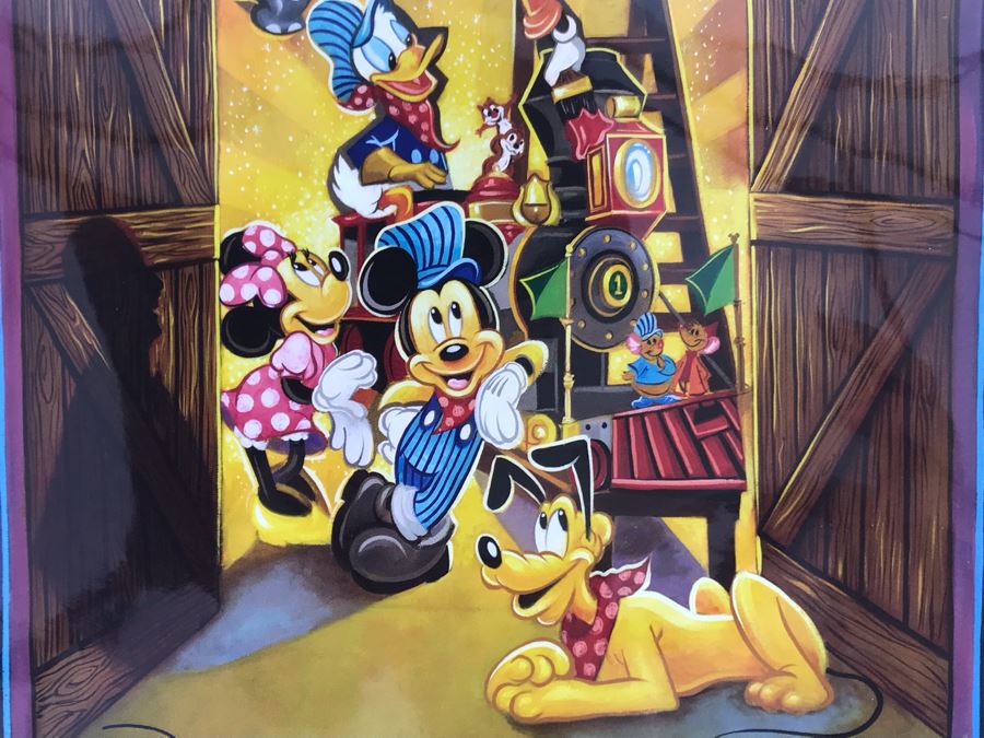 Limited Edition Walt Disney's Carolwood Barn Featuring Walt Disney Characters Mickey Mouse, Minnie Mouse, Pluto, Donald Duck, Dumbo By Tim Rogerson Limited To 2500 11 X 14 [Photo 6]