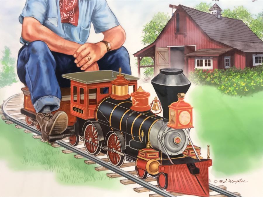 Walt Disney's Carolwood Pacific Railroad Company Featuring Walt Disney Riding Train Print Hand Signed By Ed Wexler 8 X 10 [Photo 6]