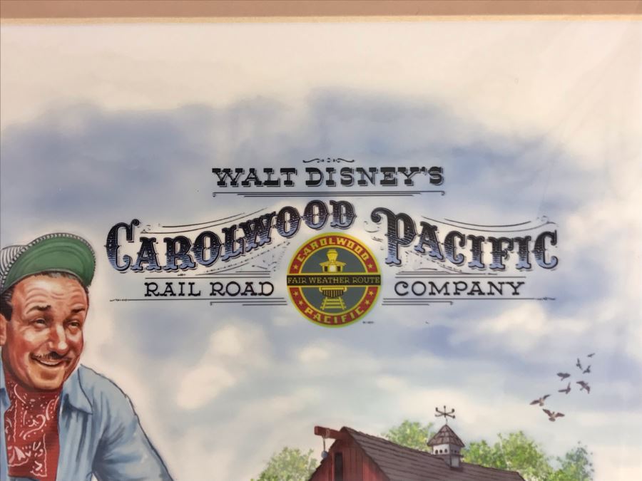 Walt Disney's Carolwood Pacific Railroad Company Featuring Walt Disney Riding Train Print Hand Signed By Ed Wexler 8 X 10 [Photo 4]