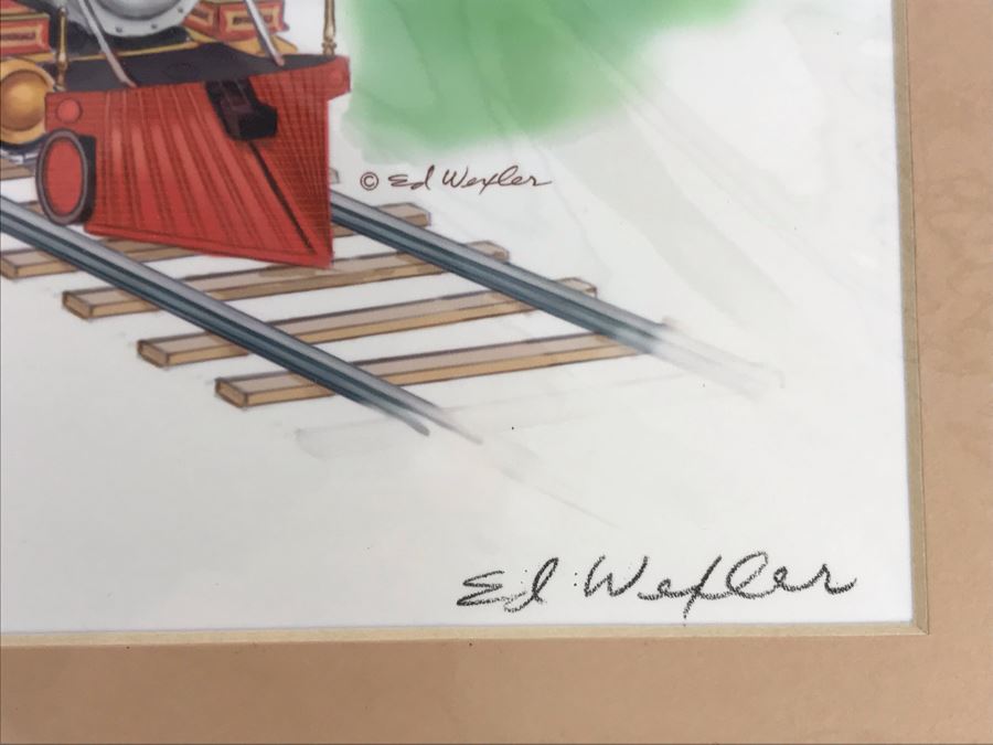 Walt Disney's Carolwood Pacific Railroad Company Featuring Walt Disney Riding Train Print Hand Signed By Ed Wexler 8 X 10 [Photo 8]