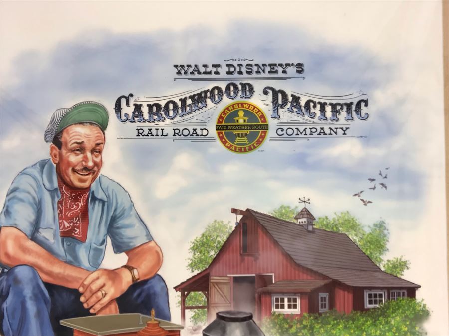 Walt Disney's Carolwood Pacific Railroad Company Featuring Walt Disney Riding Train Print Hand Signed By Ed Wexler 8 X 10 [Photo 3]