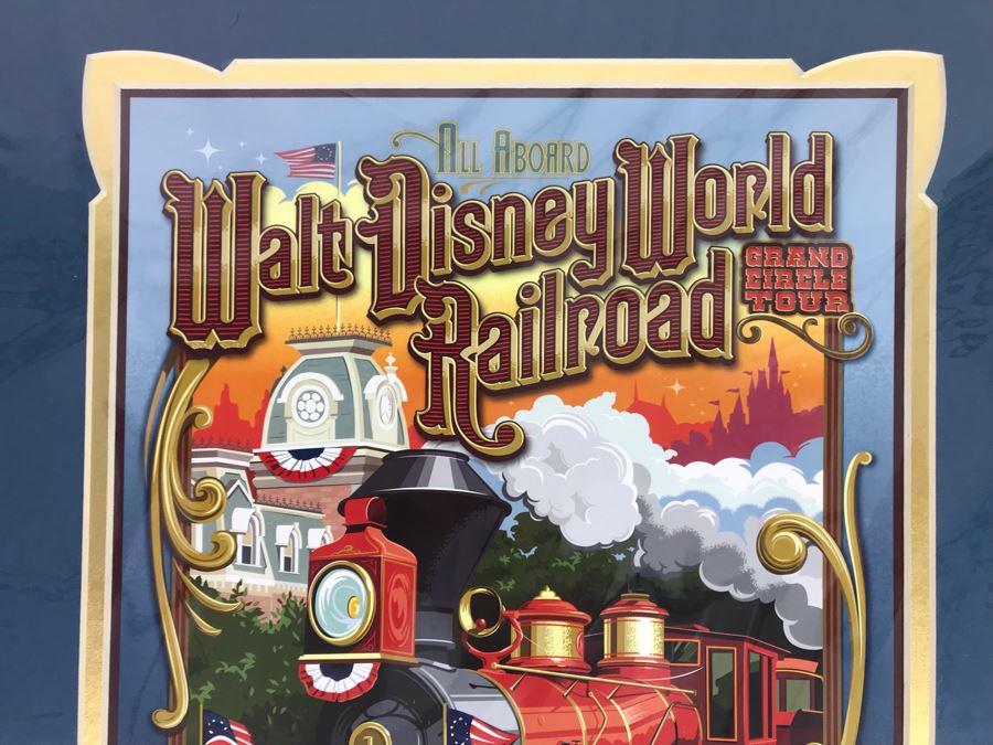 All Aboard Walt Disney World Railroad Grand Circle Tour Main Street, USA Disneyland Poster Print Hand Signed Matte By Jeff Granito With Certificate Of Authenticity 10 X 15 [Photo 3]