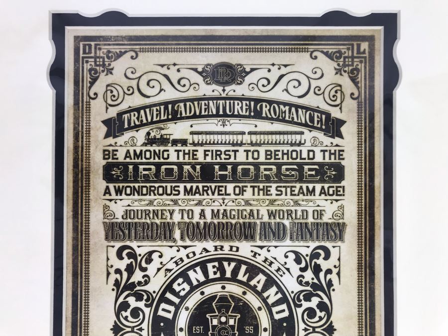 Disneyland Railroad Poster Print Hand Signed Matte By Jeremy Fulton With Certificate Of Authenticity 8 X 15 [Photo 4]