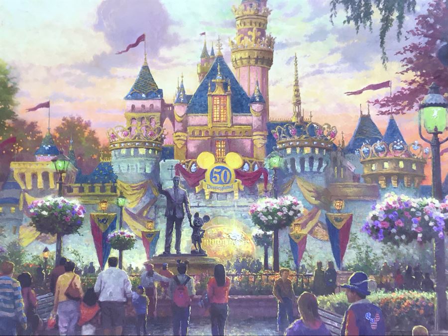 Thomas Kinkade 50th Anniversary Of Disneyland Happiest Homecoming On