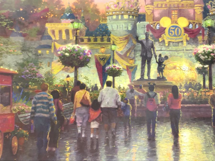 Thomas Kinkade 50th Anniversary Of Disneyland Happiest Homecoming On