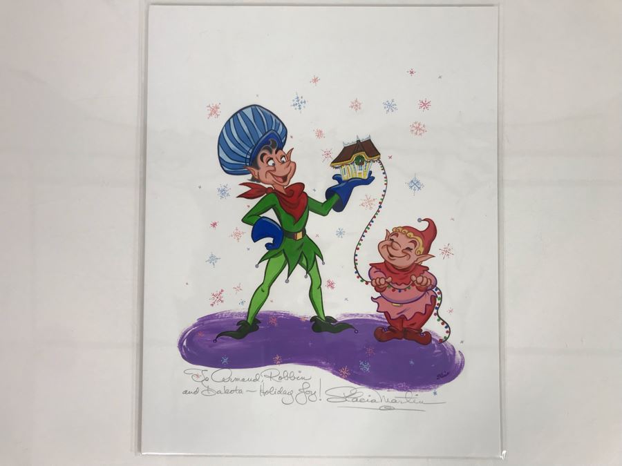 Limited Edition Walt Disney's Carolwood Barn And The Carolwood Foundation Print Titled 'Ho-Ho-Ho Scale' Hand Signed By Stacia Martin With Certificate Of Authenticity 11 X 14 [Photo 2]