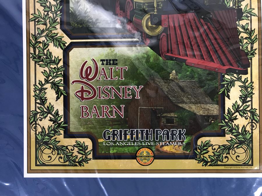 10th Anniversary Walt Disney Barn Carolwood And Pacific Railroad At The Griffith Park Los Angeles Live Steamers Poster With Certificate Of Authenticity 9 X 14 [Photo 4]