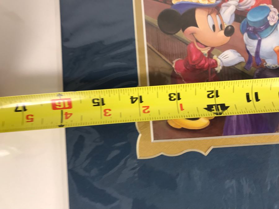 Hand Signed Maggie Parr Print Titled Heading West From Former Walt Disney Imagineer Of Donald Duck, Mickey Mouse And Friends At Train Station 14 X 10 [Photo 10]