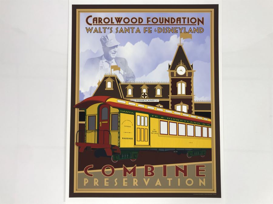 Carolwood Foundation Walt's Santa Fe & Disneyland Combine Preservation Poster Print 13 X 17 [Photo 2]