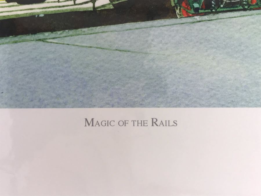 David Meek Hand Signed Limited Edition Giclee Print Titled Magic Of The Rails Santa Fe & Disneyland Railroad 25 Of 500 [Photo 5]