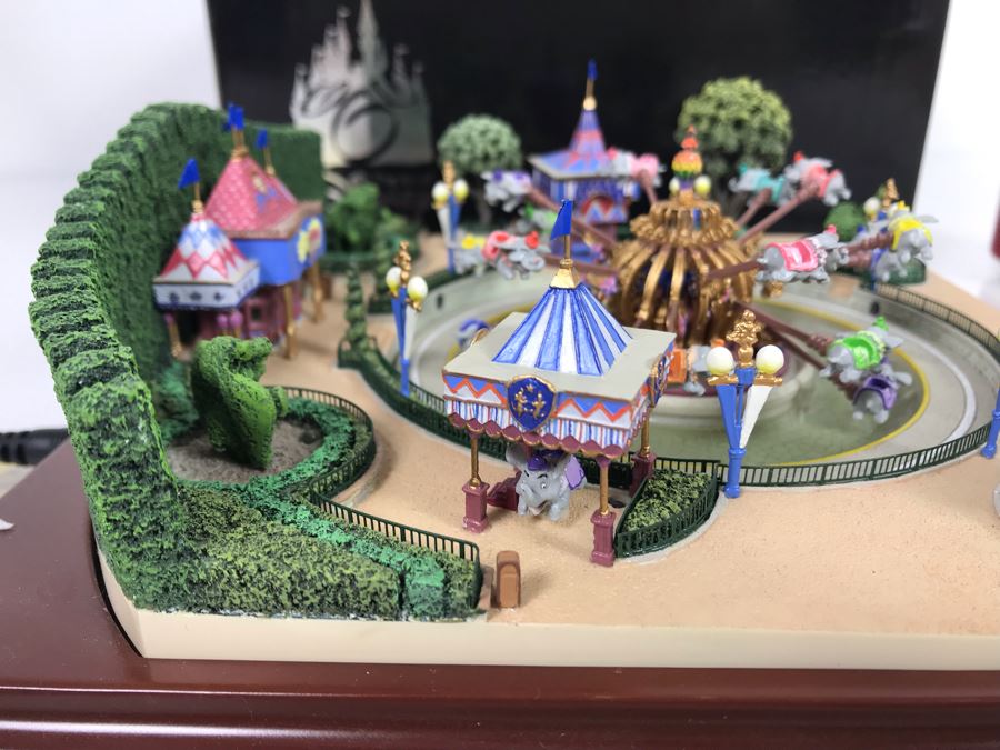 HAND SIGNED By Robert Olszewski First Edition Dumbo The Flying Elephant Mechanized And Working (See Video In Description) The Art Of Disney Theme Park Attraction Miniature Model With Box And Certificate Of Authenticity (Estimate $600-$1,500) [Photo 10]