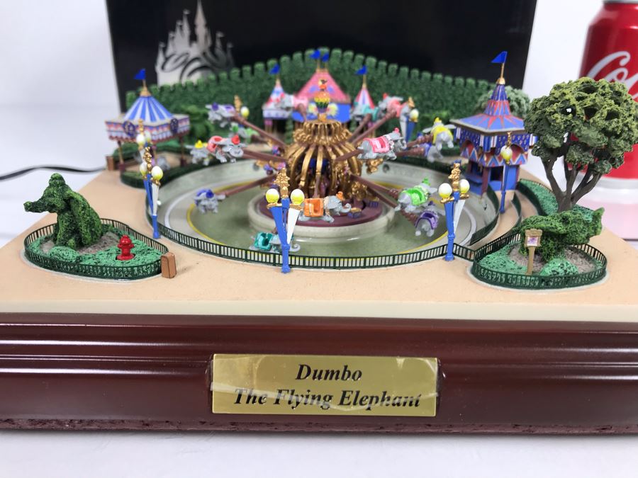 HAND SIGNED By Robert Olszewski First Edition Dumbo The Flying Elephant Mechanized And Working (See Video In Description) The Art Of Disney Theme Park Attraction Miniature Model With Box And Certificate Of Authenticity (Estimate $600-$1,500) [Photo 6]