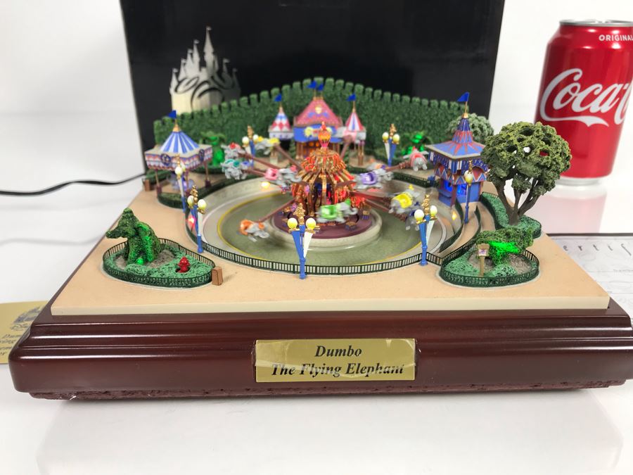 HAND SIGNED By Robert Olszewski First Edition Dumbo The Flying Elephant Mechanized And Working (See Video In Description) The Art Of Disney Theme Park Attraction Miniature Model With Box And Certificate Of Authenticity (Estimate $600-$1,500) [Photo 3]