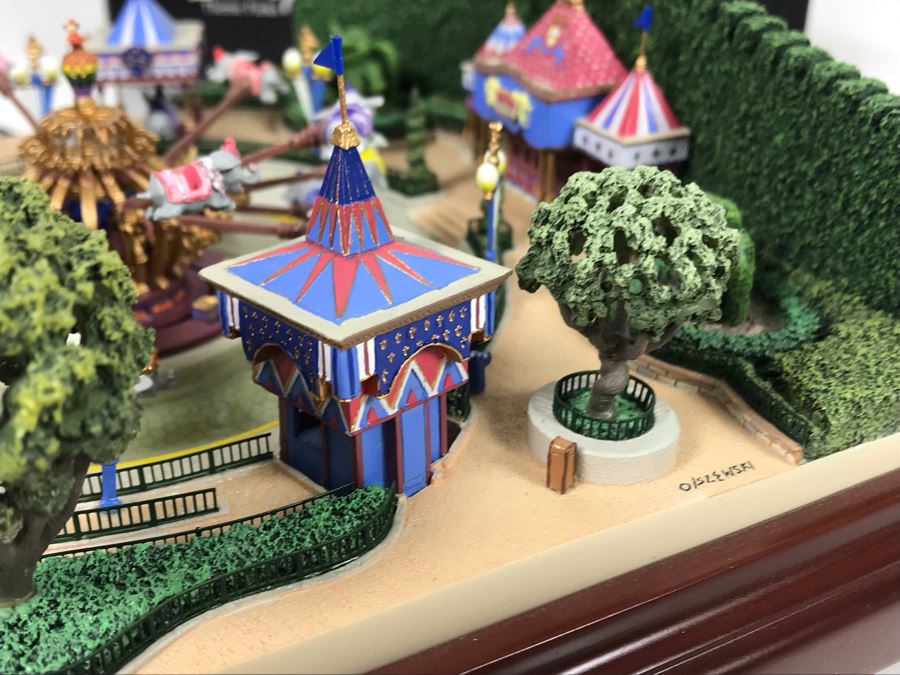 HAND SIGNED By Robert Olszewski First Edition Dumbo The Flying Elephant Mechanized And Working (See Video In Description) The Art Of Disney Theme Park Attraction Miniature Model With Box And Certificate Of Authenticity (Estimate $600-$1,500) [Photo 12]