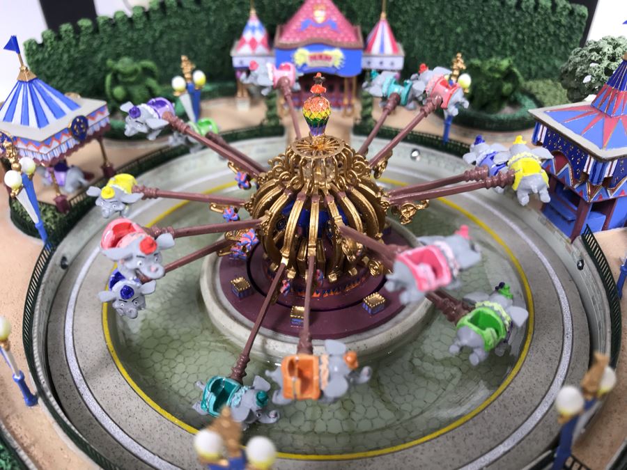 HAND SIGNED By Robert Olszewski First Edition Dumbo The Flying Elephant Mechanized And Working (See Video In Description) The Art Of Disney Theme Park Attraction Miniature Model With Box And Certificate Of Authenticity (Estimate $600-$1,500) [Photo 7]