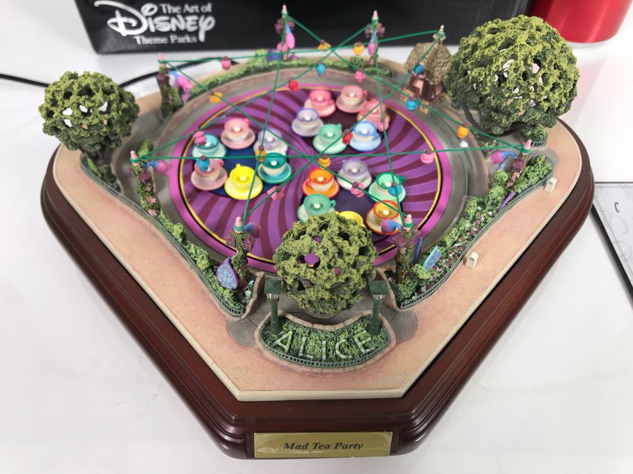 Robert Olszewski Mad Tea Party Mechanized And Working (See Video In Description) The Art Of Disney Disneyland Theme Park Attraction Miniature Model With Box And Certificate Of Authenticity (Estimate $1,000-$1,500) [Photo 2]