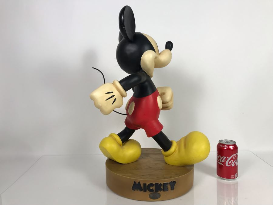 Large Mickey Mouse Figurine From The Disney Store Limited To The Year Of Production 1999 With Stand And Original Box (Mickey Big Fig) First Series To Test Marketability With Box 22'H [Photo 7]