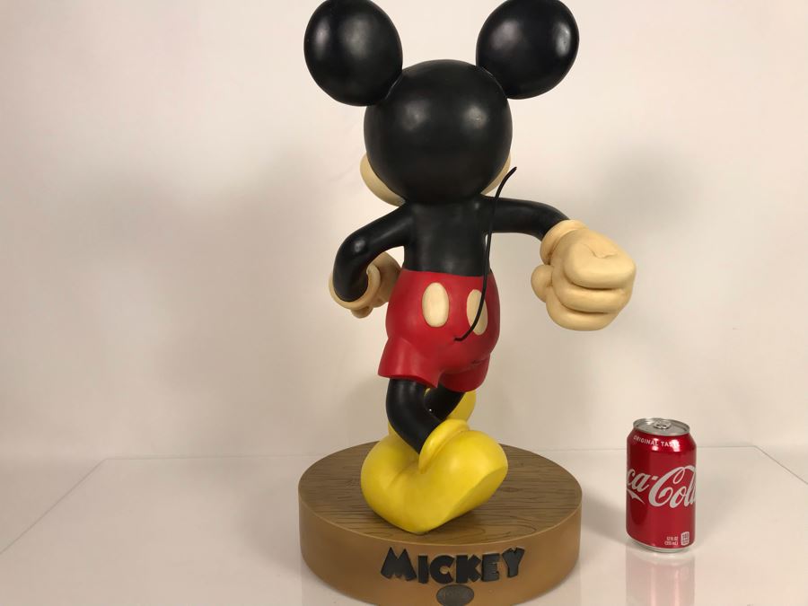 Large Mickey Mouse Figurine From The Disney Store Limited To The Year Of Production 1999 With Stand And Original Box (Mickey Big Fig) First Series To Test Marketability With Box 22'H [Photo 6]