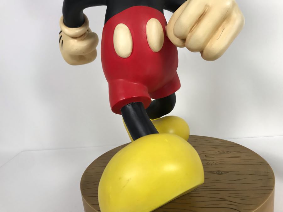 Large Mickey Mouse Figurine From The Disney Store Limited To The Year Of Production 1999 With Stand And Original Box (Mickey Big Fig) First Series To Test Marketability With Box 22'H [Photo 12]