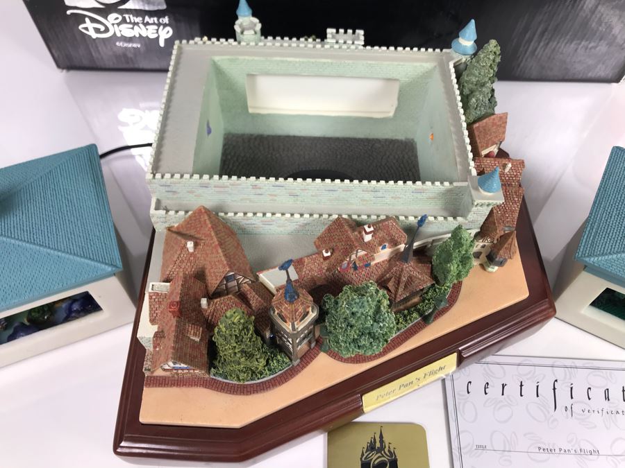 HAND SIGNED By Robert Olszewski First Edition Peter Pan's Flight The Art Of Disney Theme Park Attraction Miniature Model With Box And Certificate Of Authenticity (Estimate $600-$1,500) [Photo 3]