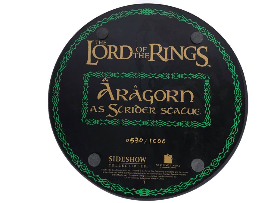 Limited Edition 2011 Sideshow Collectibles The Lord Of The Rings Aragorn As Strider Statue With Box 530 Of 1,000 [Photo 15]