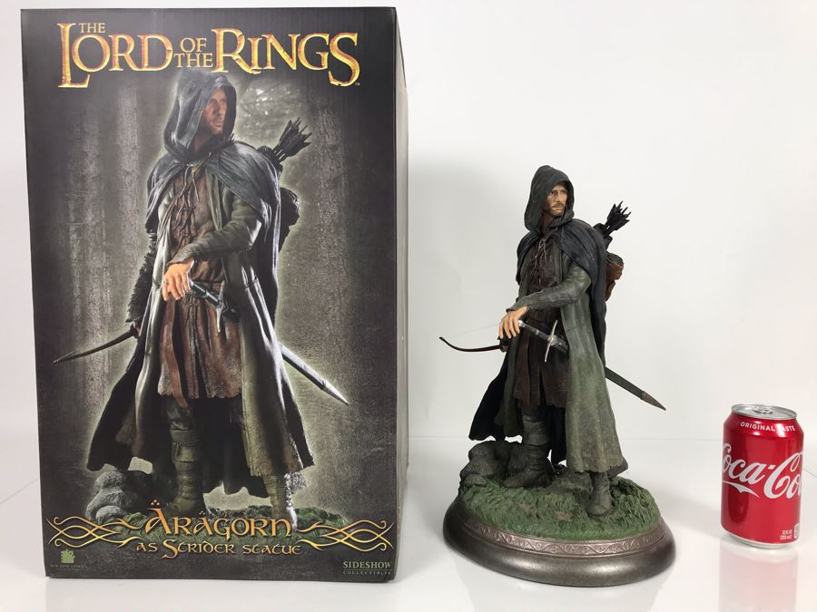 Limited Edition 2011 Sideshow Collectibles The Lord Of The Rings Aragorn As Strider Statue With Box 530 Of 1,000