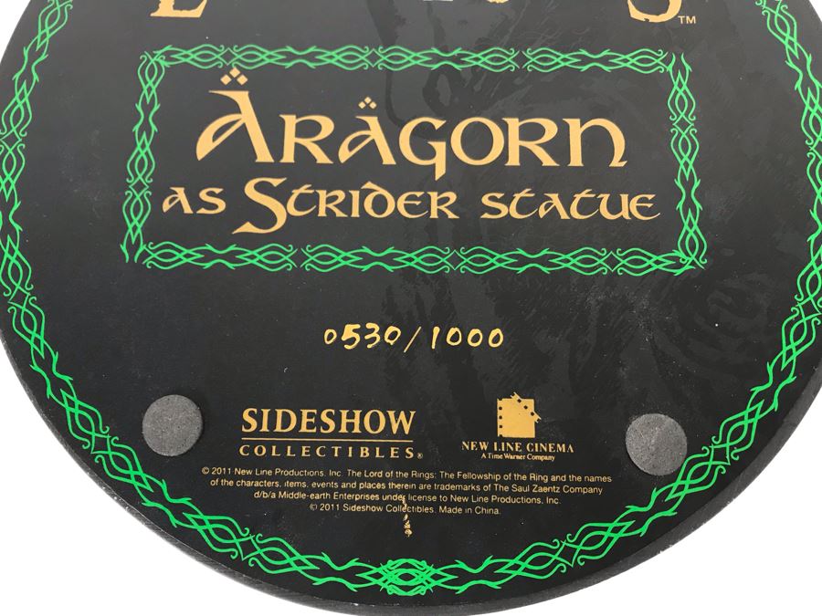 Limited Edition 2011 Sideshow Collectibles The Lord Of The Rings Aragorn As Strider Statue With Box 530 Of 1,000 [Photo 16]