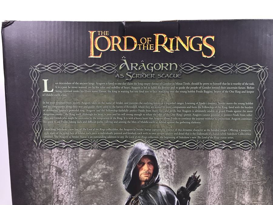 Limited Edition 2011 Sideshow Collectibles The Lord Of The Rings Aragorn As Strider Statue With Box 530 Of 1,000 [Photo 20]